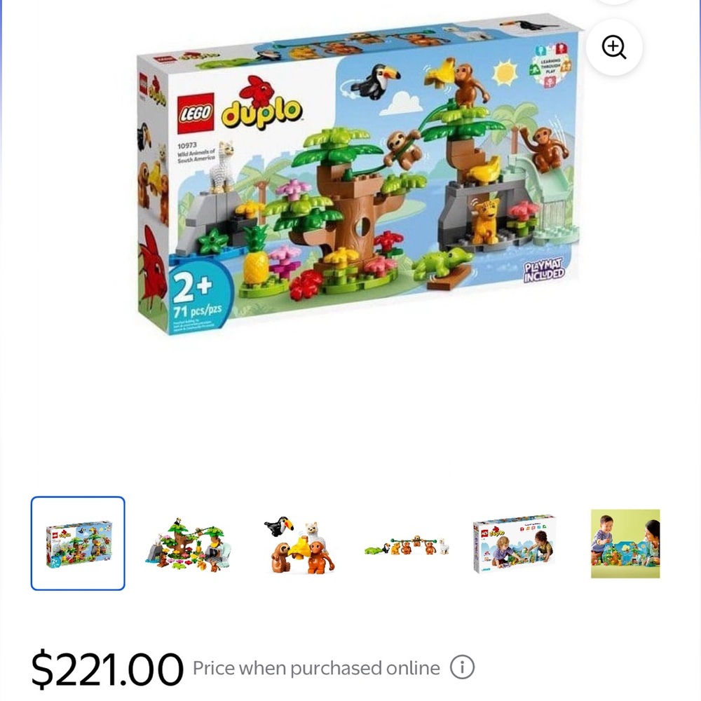LEGO DUPLO wild animals of South America set 10973 retired international set